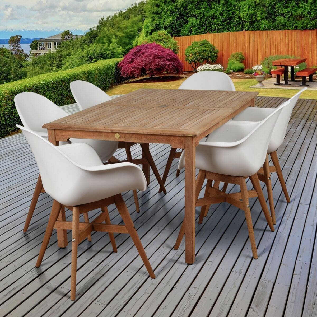 Charlotte 7-Pc Amazonia Dining Set, White