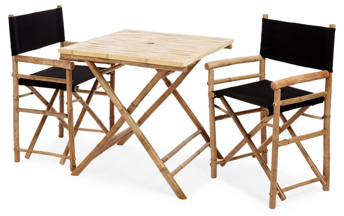 Square 3-Pc Dining Set, Black